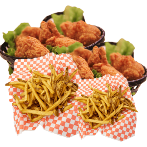Family Wings (3lbs) with Family Fry